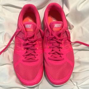 Nike Pink & Orange Flex Run Fitsole Running Shoes